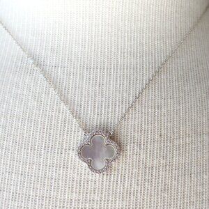 Rachel Zoe Silver Clover Necklace